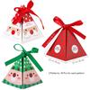 1Set Red Striped Pyramid Shaped Candy Boxes Paper Christmas Gift Boxes for Kids Party Favors Chocolates Cookies Snacks Mermaid