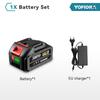 Yofidra 21V 15000mAh Rechargeable Lithium Ion Battery For Makita Cordless Drill/Brushless Wrench/Screwdriver/Circular Saw EU Plug