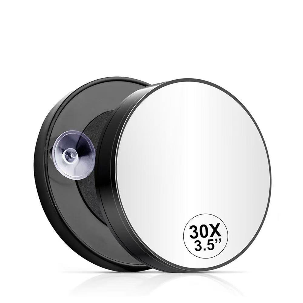 Портативное HD Зеркало для Путешествий с Увеличением 10X30X40 и Присоской - Ручное Зеркало для Макияжа и Удаления Черных Точек