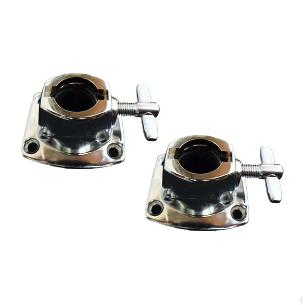 2Pcs Tom Cymbal Holder Clamp Drum Mount Bracket Professional Accessory