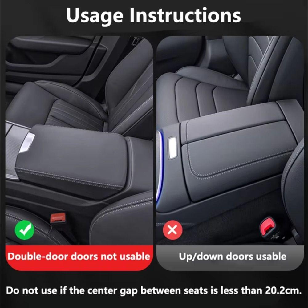 PU Leather Armrest Heightening Pad Multifunctional Car Armrest Cushion  Car Accessories