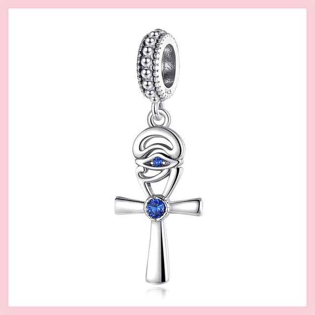 Бусины из стерлингового серебра 925 пробы с кубическим цирконием, подвески "Всевидящий глаз", подходят к оригинальному браслету, ювелирные изделия