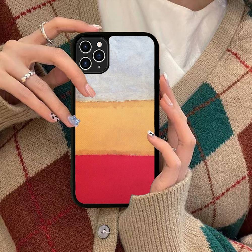 Абстрактное искусство Чехол для телефона M-Mark R-Rothko для iPhone 17 16 15 14 13 Plus 12 11 Pro Max Задняя крышка из ПК+ТПУ