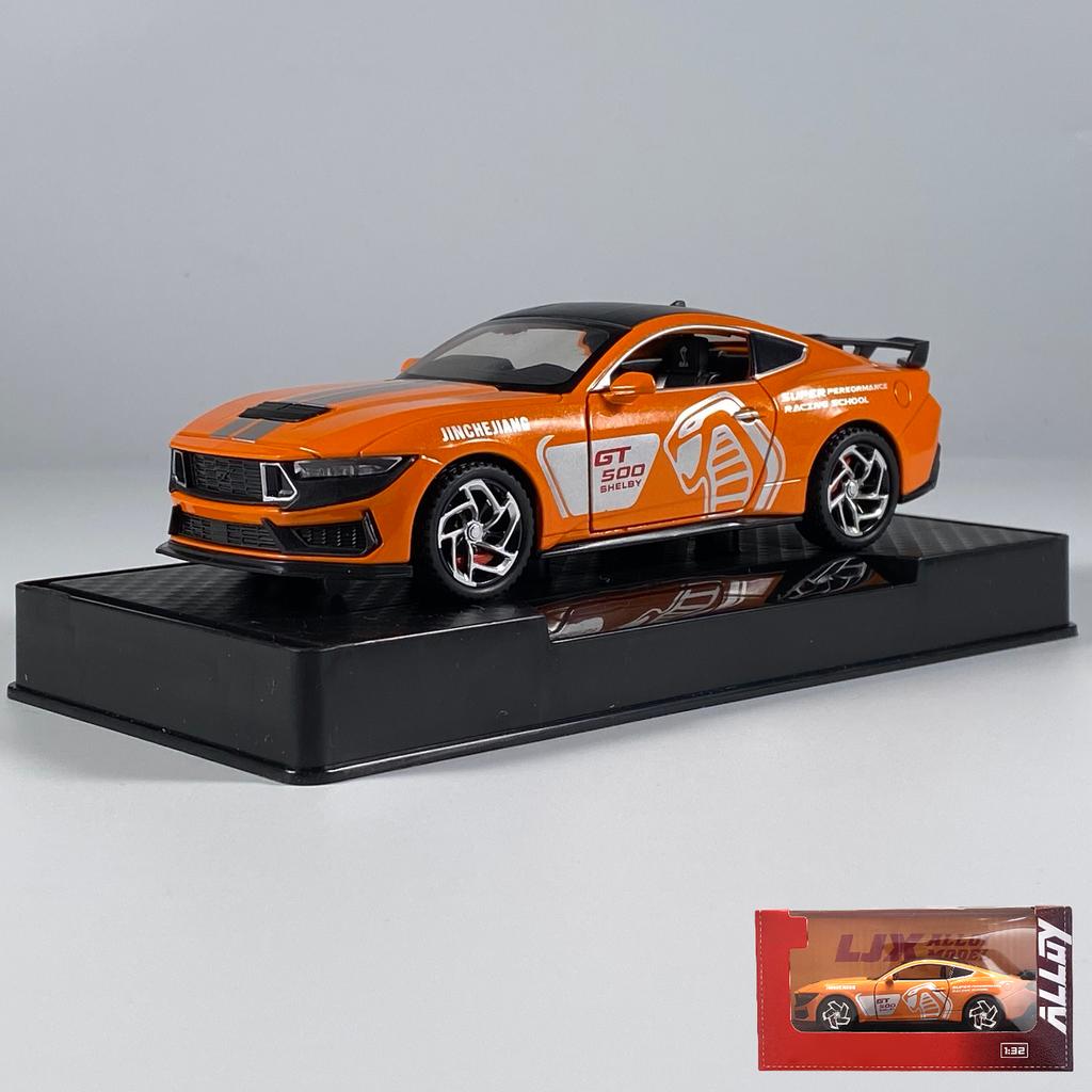 1:32 Форд Мустанг Шелби GT500 Купе Сплав Металл Литье под Давлением Модель Автомобиля Звук и Свет Оттяжка Детская Игрушечная Машинка Mini GT Подарок