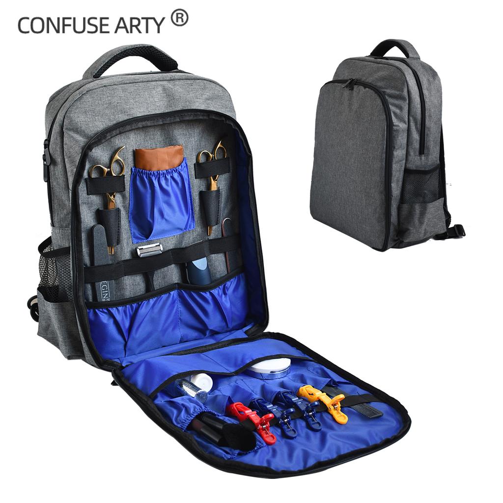 Новый парикмахерский рюкзак для макияжа, профессиональный рюкзак большой емкости из ткани Оксфорд, сумка для парикмахерских ножниц