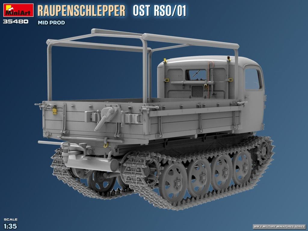 Miniart Laupenschlepper OST Plastic Model Kit MA35480 1/35 RSO/01 Mid-Type (Military Vehicle)