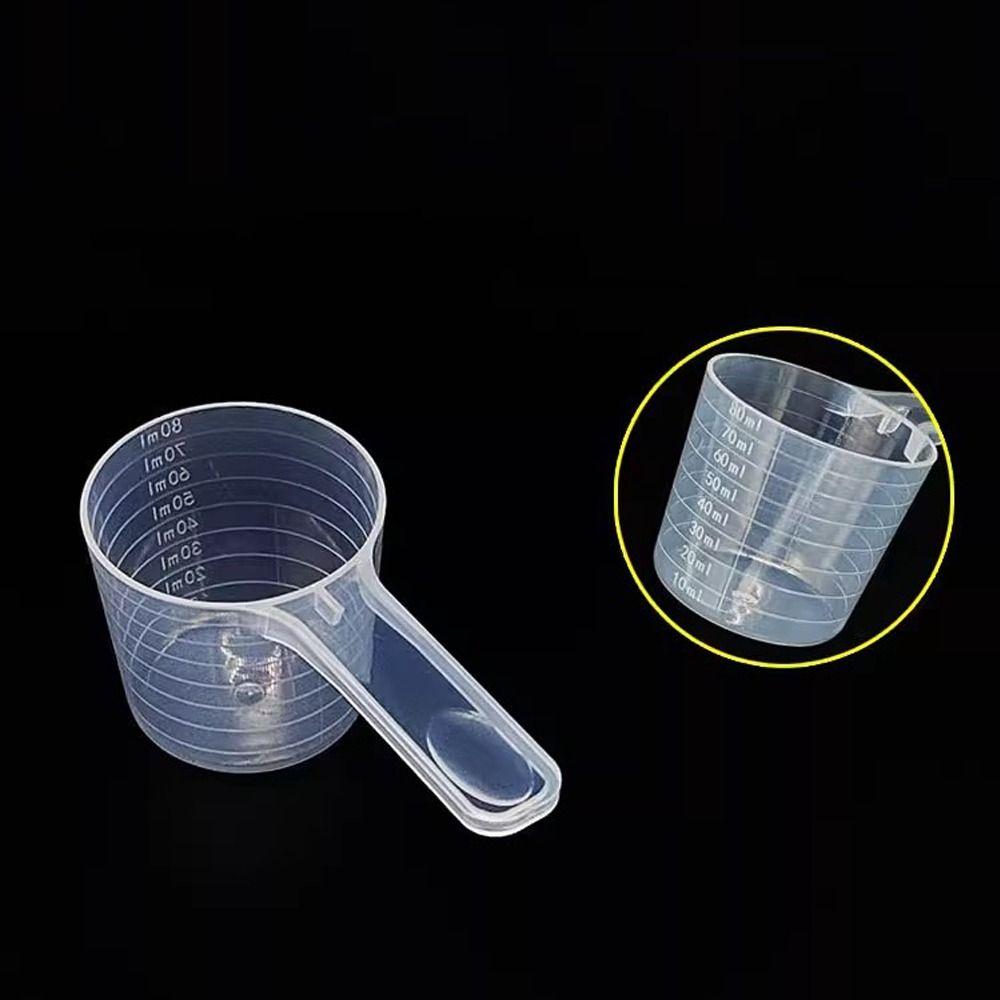 5pcs/set Transparent Flat-bottomed Spoon Plastic Measuring Spoon  Home Kitchen Baking Accessories