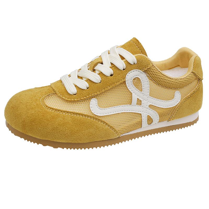 Туфли в балетном стиле, ретро-цветовая гамма, кроссовки Форреста Гампа женские, новинка 2025 года, удобные и дышащие, на плоской подошве, повседневные спортивные туфли для моральной подготовки