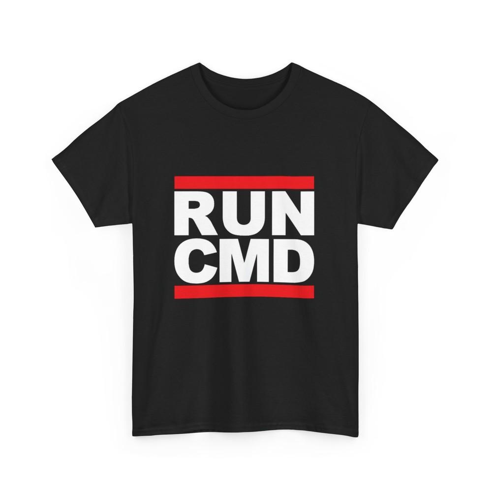 Футболка Run Cmd Топы Футболка мужская женская 100% хлопок
