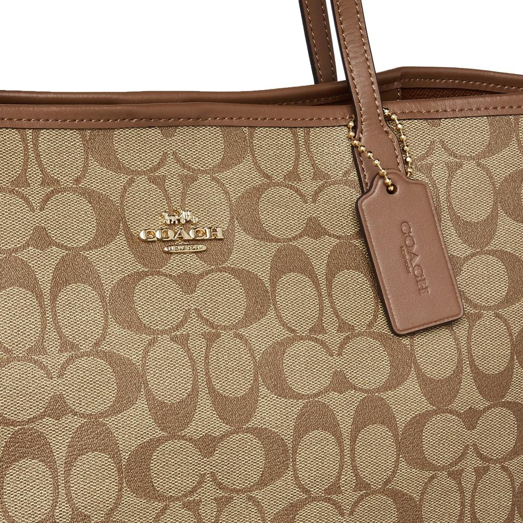 Tote Bag 5696 Signature [Coach] Women's Im/KhakiSaddle2 [Item]