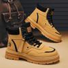 2024 Winter Men Boots Casual Shoes Leather Outdoor Platform Walking Fashion Luxury Designer Work High Top Ankle Sneakers Cowboy