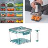 Clear Rectangular Vacuum Food Container with Airtight Lid