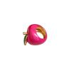 Strawberry Cherry Vintage Ring Flower Big Floral Ring Colorful Enamel Fruit Ring  Party