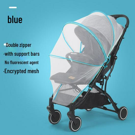 Универсальная москитная сетка на коляску с полной защитой на молнии - Зашифрованная и увеличенная