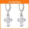 Стильные серьги Silver Cross со сверкающими кристаллами, модный и минималистичный дизайн для женщин