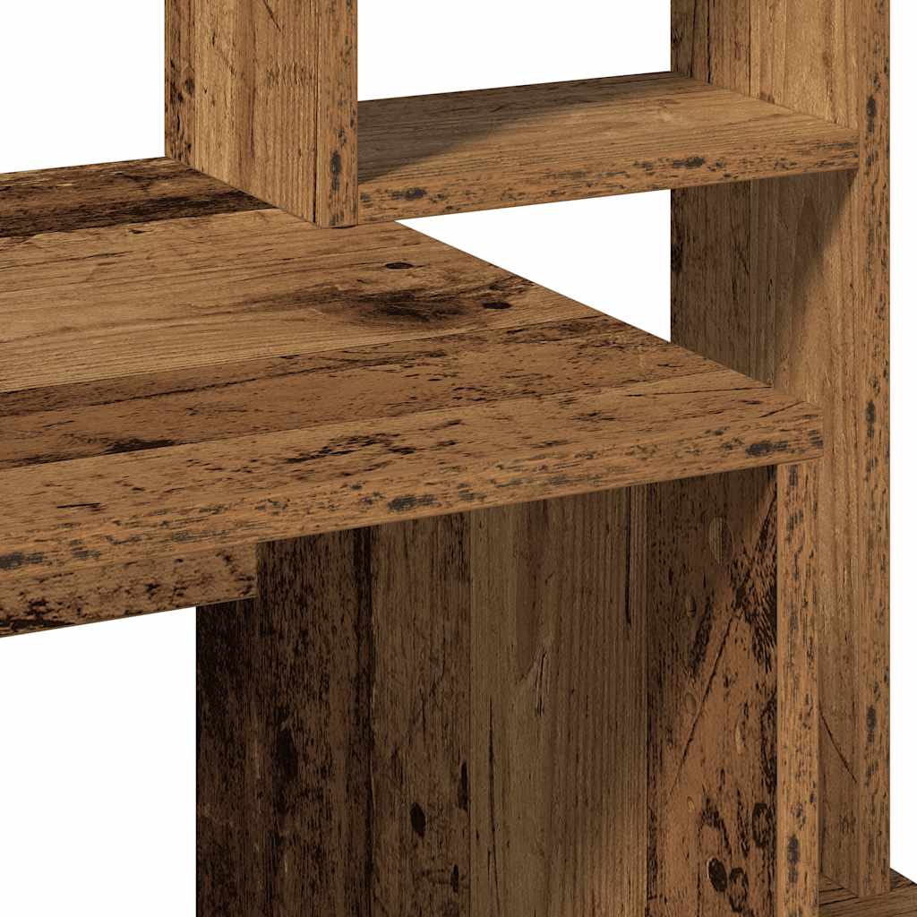 Desk with Shelf Rustic Wood Look 100 x 45 x 140 cm Engineered Wood