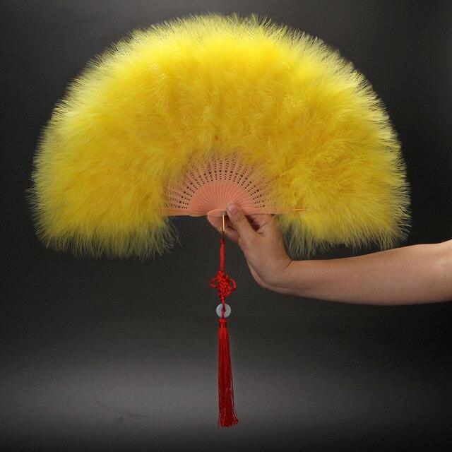 Складной веер с перьями Лолиты, японская милая фея, темно-готический придворный танец, ручной веер, художественный ремесленный подарок, украшение для свадебной вечеринки