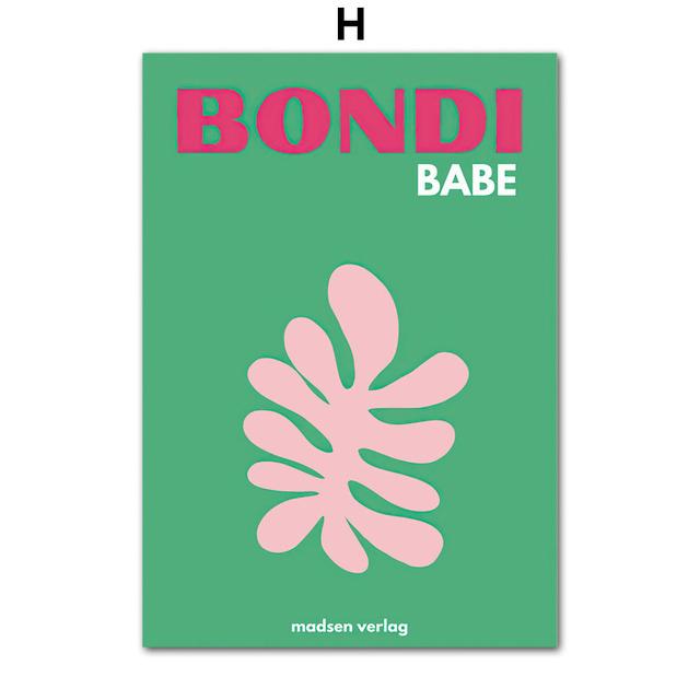 Рамка из цельного дерева Абстрактные пальмовые листья Коралловые путешествия Красочные винтажные постеры и принты Холст в скандинавском стиле Настенная живопись Украшение гостиной