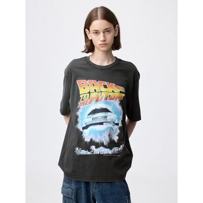 GU by Uniqlo Стильная футболка с принтом Back To The fuTure