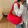 Korean Version of Casual Large-capacity Bag Women's 2025 New Fashion Pleated Dumpling Bag Lightweight and Simple One-shoulder Crossbody Bag