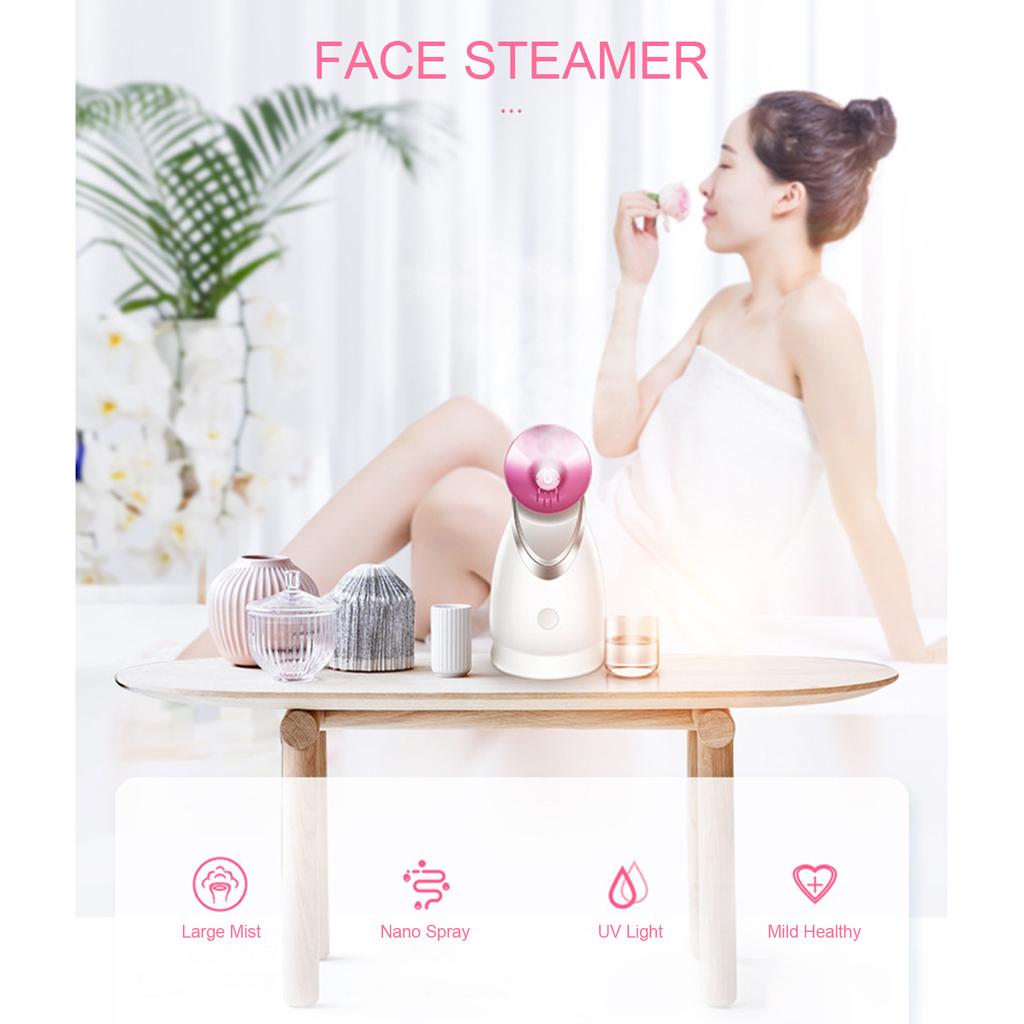 Отпариватель для лица Большой туман Нано-спрей Глубокое увлажнение Очистка пор Питание Введение Теплая кожа