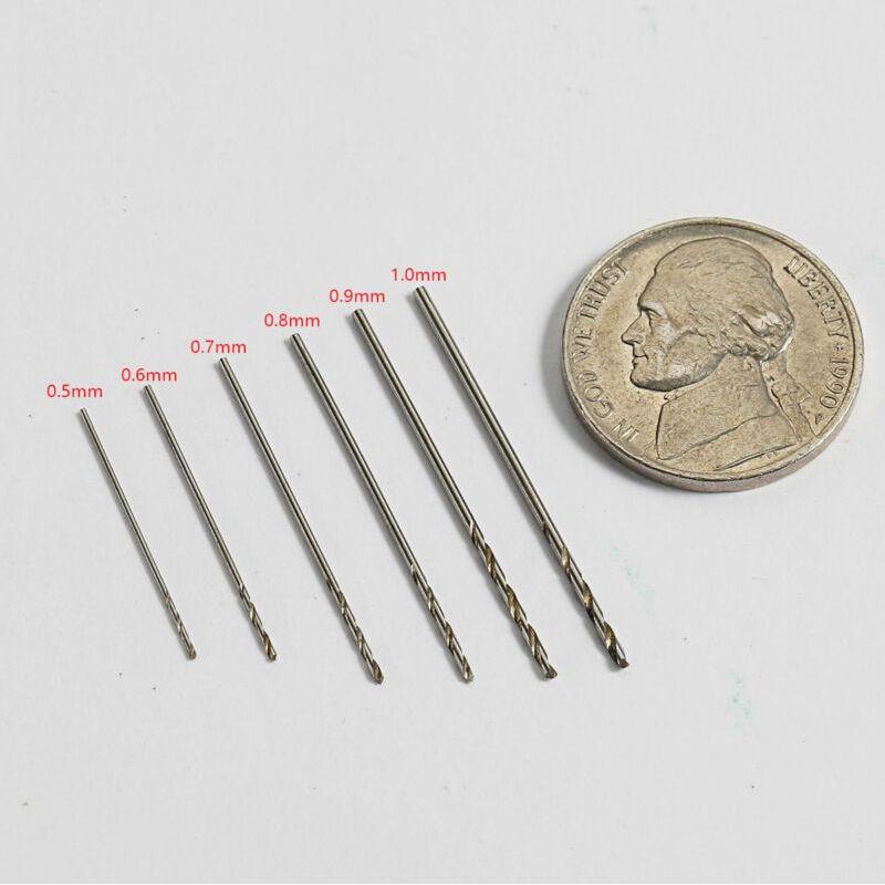 10шт мини-сверла HSS, набор спиральных сверл для сверления стали, пластика, дерева