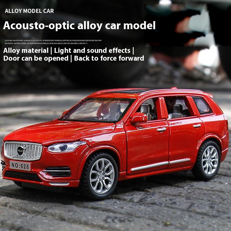 1:32 VOLVO XC90 внедорожник модель автомобиля литой металлический модель звук и свет инерционный механизм игрушка коллекционные украшения для детей игрушки