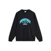Li-Ning Disney Collaboration Series Cartoon Letter Print Fleece Warm Loose Pullover Sweatshirt Unisex Sweatshirt Black AWDT813-1