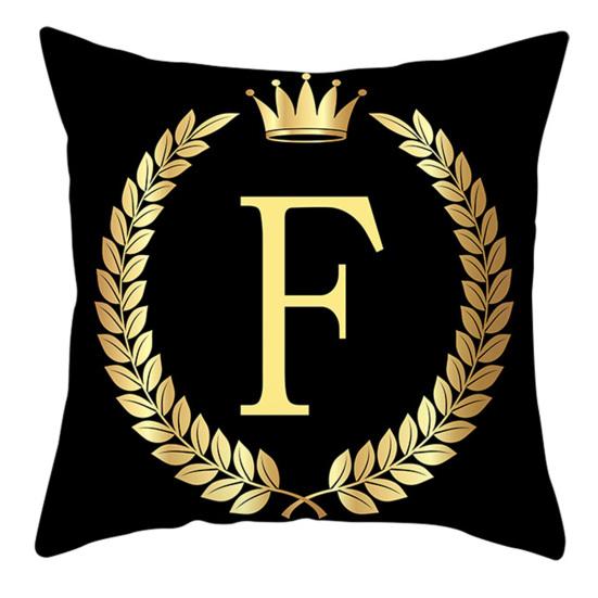 Ecofriendly Alphabet Print Double Sided Pillowcase Versatile Decorative Cushion Cover for Bedroom Insert Not Included