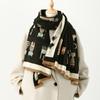 New Hot-selling Fashion Cat Imitation Cashmere Versatile Scarf Femininity Warm and Thickened Travel Outer Scarf Long Scarf