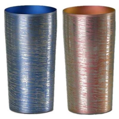 Набор из 2 стаканов HORIE Pure Titanium: белый, береза, розовый, 350 мл, синий, 350 мл, чашка из чистого титана Чашка из чистого титана, предназначенная для вспенивания