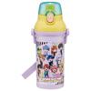 Children's Water Bottle, 480ml, Direct Drinking, Plastic, One-Touch Operation, Dishwasher Safe, Made In Japan, Colorful Peach, Size 25, for Boy