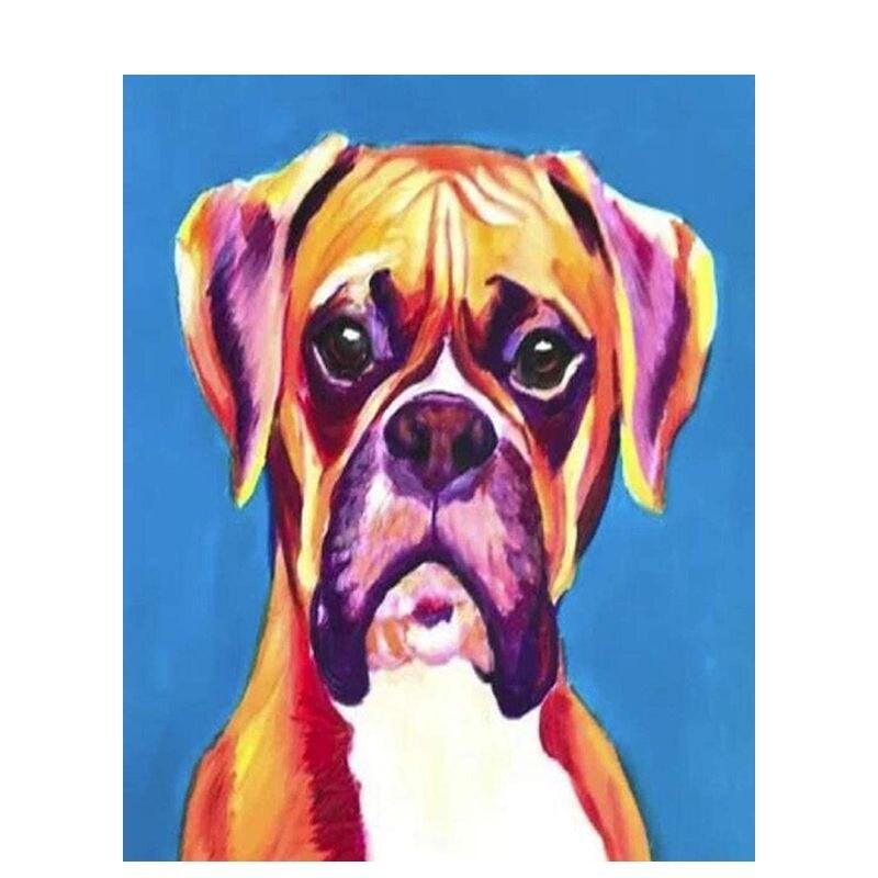 5D круглая алмазная живопись Цветная собака животное для детей и взрослых картина вышивка мозаика дизайн ремесла домашний декор подарок