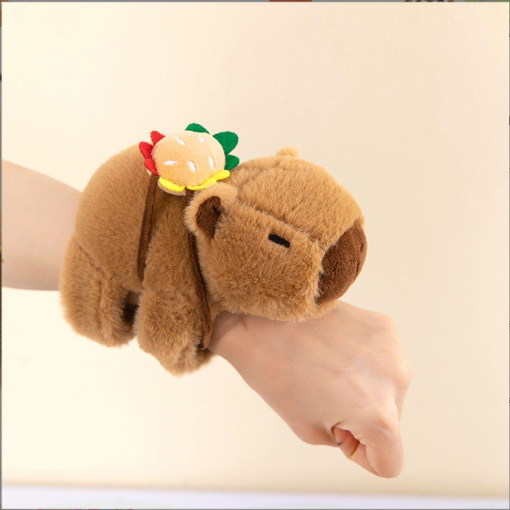 Stuffed Dolls Capybara Slap Bracelets Cartoon Huggers Slap Toy Funny Animal Clap Ring  Kids Gift