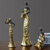 Creative Retro African Ethnic Style Black Woman Figurine for Home, Living Room, or TV Cabinet Decoration