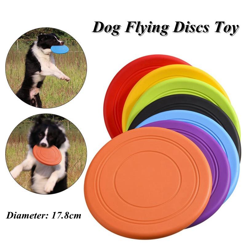 17.8cm Pet Resistant Bite Floating Toy Game Flying Discs Interactive Dog Supplies Dog Toys Pet Flying Discs Puppy Training Toy