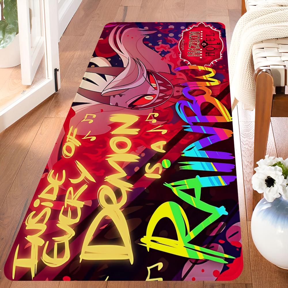 HazbinS H-Hotels Anmie Floor Carpet Kids Room Bedroom Decoration Balcony Anti-Slip Doormat Living Room Hotel Decor Mat
