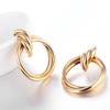 Unique Round Alloy Earrings For Women Modern European Style Perfect Gift Option