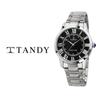 [Tandy] Classic Couple Metal Wristwatch T-3714 Men's Black ([Tandy] Shopping Bag provided),Korean Popular Watches