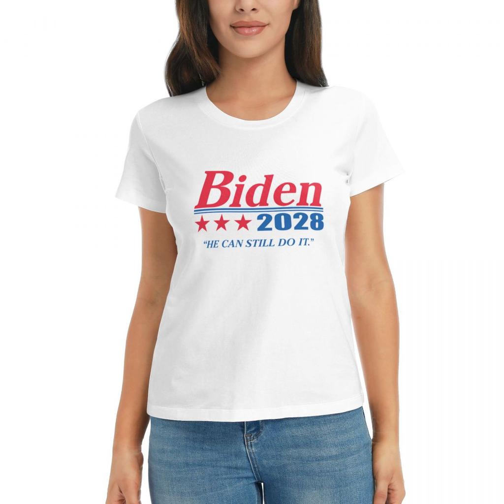 Women TShirt Biden 2028 Summer Short Sleeve Tees Crew Neck Cotton T Shirts Clothes Tops Streetwear