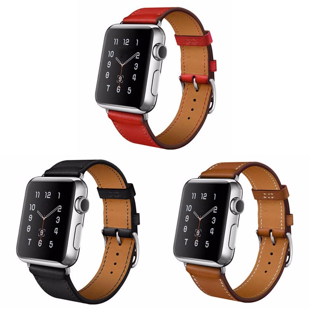 Кожаный ремешок для Apple Watch одинарный петлевой плетеный ремешок из натуральной кожи для моделей 38 мм и 42 мм
