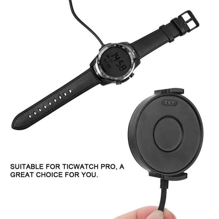 Garosa Chargeur pour Ticwatch Pro Chargeur de charge rapide pour montre intelligente à protection multiple pour Ticwatch Pro