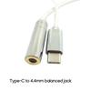 Durable Type-C to 3.5mm/2.5mm/4.4mm Female Adapter Cord Great Compatibility Flexible USB C Headphone Cable Replacement