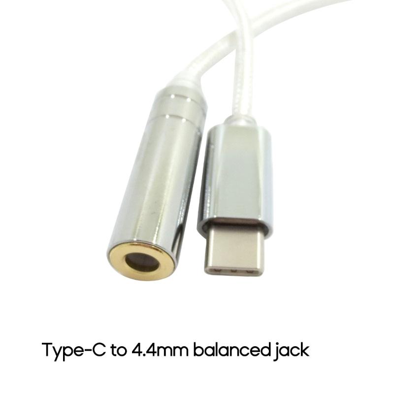 Durable Type-C to 3.5mm/2.5mm/4.4mm Female Adapter Cord Great Compatibility Flexible USB C Headphone Cable Replacement