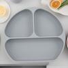 Детская цельная силиконовая миска на присоске, детская тарелка для раздельного питания, противоударная и небьющаяся адсорбирующая посуда