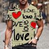Lovers Hearr Tees Mens Summer T Shirts Men Streetwear 3D Print T Shirt Fashion O Neck Short Sleeve Tops