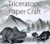 Японский набор для сборки papercraft-фигурки динозавра Трицератопс, миниатюрный набор (3 фигурки)