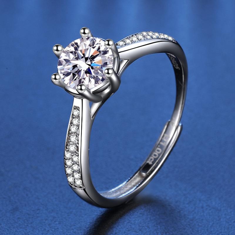 Танцизное классическое кольцо из стерлингового серебра 925 пробы с муассанитом, женские ювелирные изделия, свадебное обещание, подарок для вечеринки