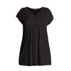 Ladies Fashion Casual Tops V-neck Pullover Loose Casual High-Low Hem T-shirt