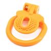 plastic flat short cock ring negative chastity cage device with 4 ring for male